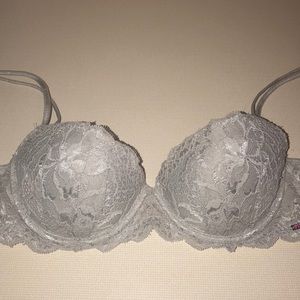Grey lace push up bra from pink. Size 32B